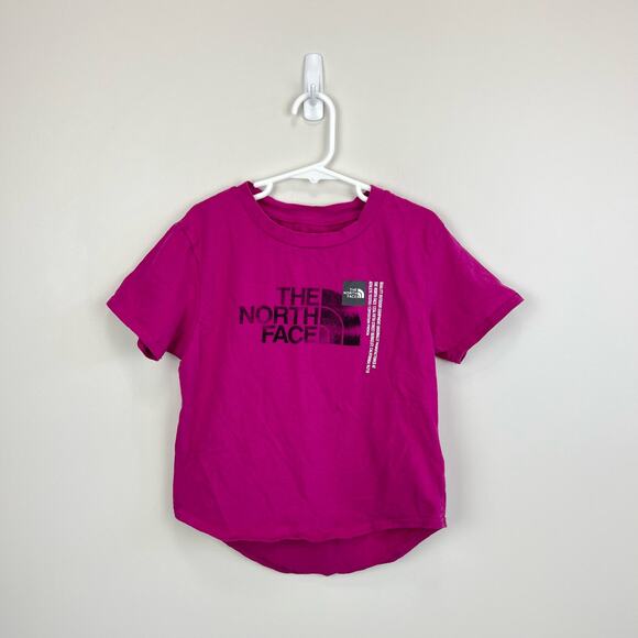 The North Face Girls Magenta T-Shirt Medium 10 - Picture 1 of 3